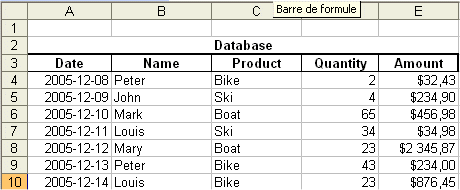 Excel Database 2
