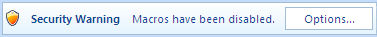 VBA macro enable