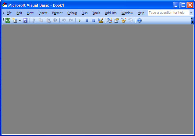 Visual Basic Editor in Excel